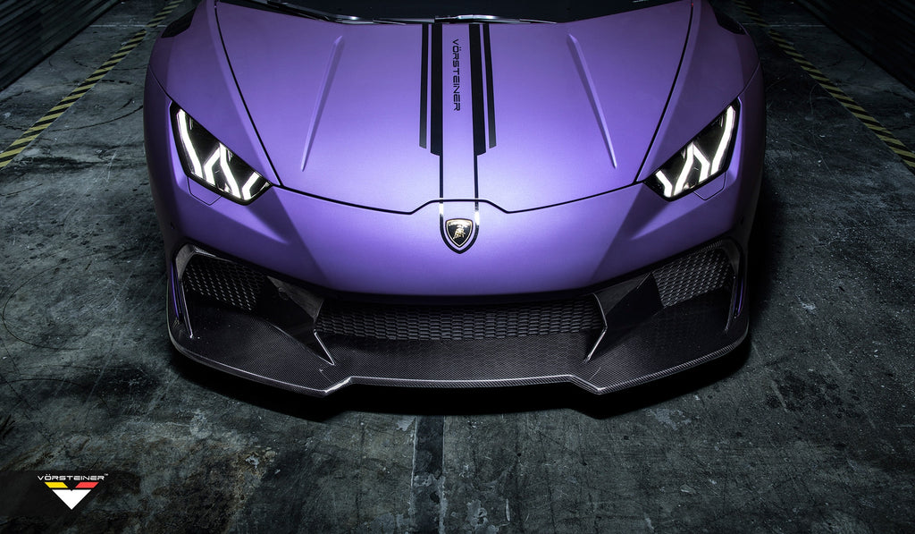 Vorsteiner Novara Edizione Carbon Fiber Front Bumper with Carbon Fiber front Spoiler Lamborghini Huracan